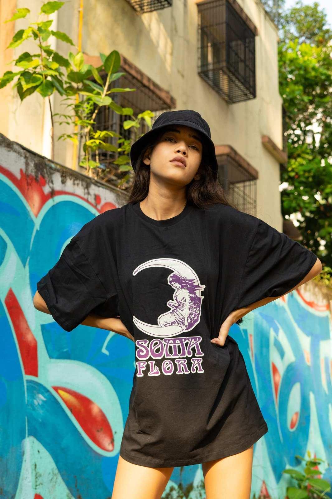 Soma Flora Black T-shirt